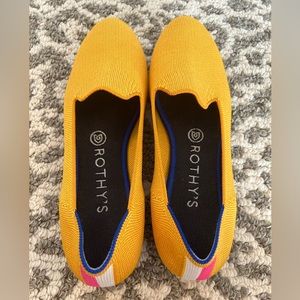 Rothy’s lemon drop loafers, size 8, GUC, hard to find color!